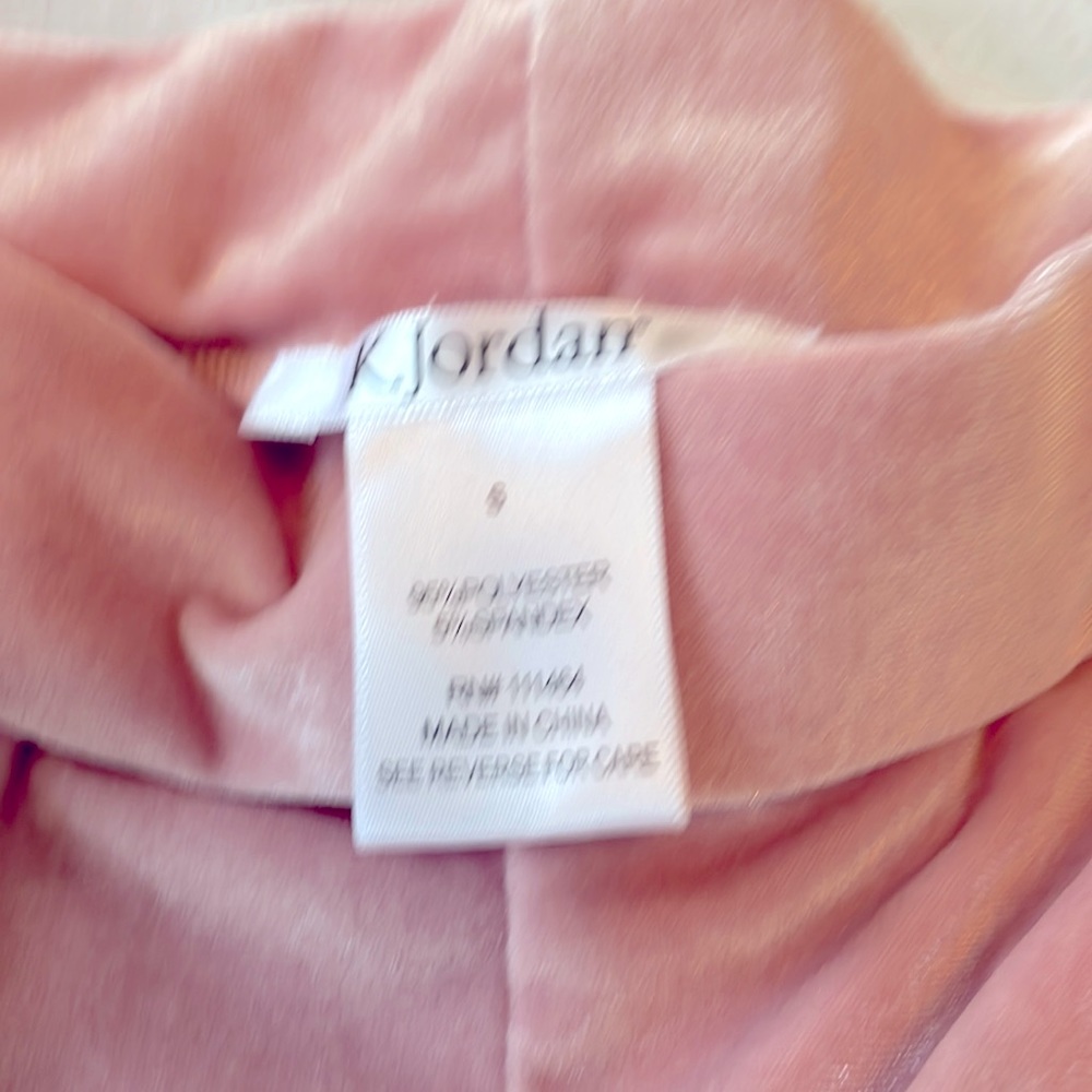 Beautiful 2 piece set of a pink velour jacket with matching pants